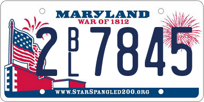 MD license plate 2BL7845