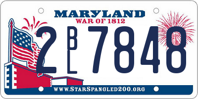 MD license plate 2BL7848