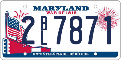 MD license plate 2BL7871