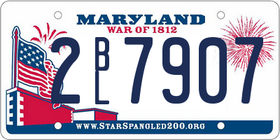 MD license plate 2BL7907