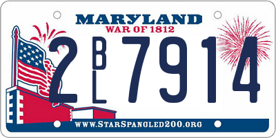 MD license plate 2BL7914