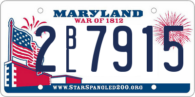MD license plate 2BL7915
