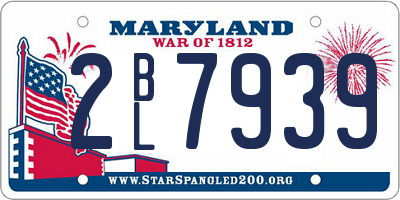 MD license plate 2BL7939