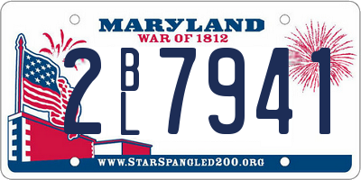 MD license plate 2BL7941