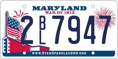 MD license plate 2BL7947