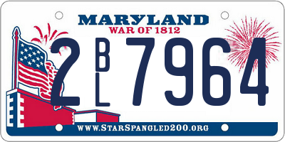 MD license plate 2BL7964