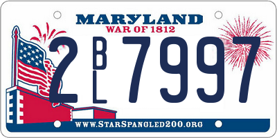 MD license plate 2BL7997
