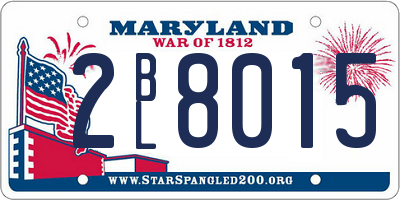 MD license plate 2BL8015