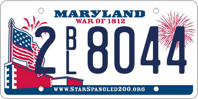 MD license plate 2BL8044