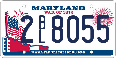 MD license plate 2BL8055