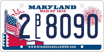 MD license plate 2BL8090
