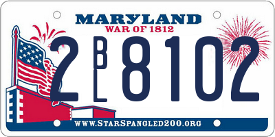 MD license plate 2BL8102