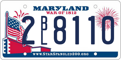 MD license plate 2BL8110