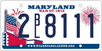 MD license plate 2BL8111