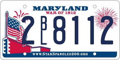 MD license plate 2BL8112