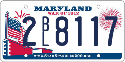 MD license plate 2BL8117