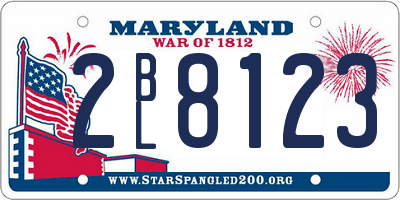 MD license plate 2BL8123