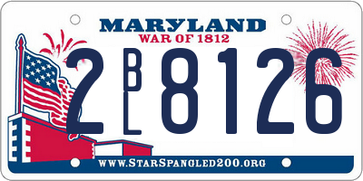 MD license plate 2BL8126