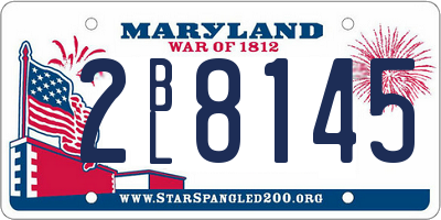 MD license plate 2BL8145