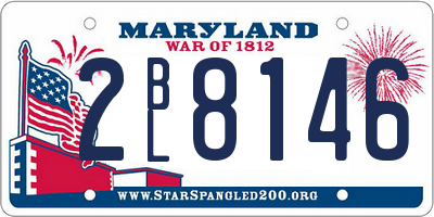 MD license plate 2BL8146