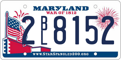 MD license plate 2BL8152