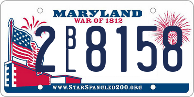 MD license plate 2BL8158