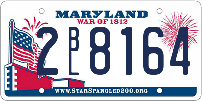 MD license plate 2BL8164