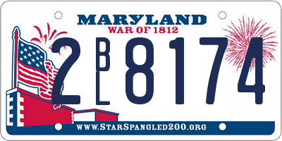 MD license plate 2BL8174