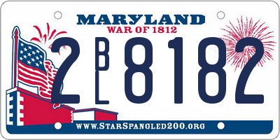 MD license plate 2BL8182