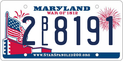 MD license plate 2BL8191