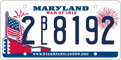 MD license plate 2BL8192