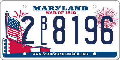 MD license plate 2BL8196