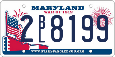 MD license plate 2BL8199