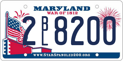 MD license plate 2BL8200