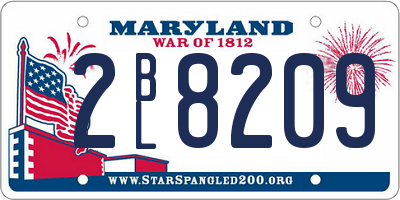 MD license plate 2BL8209