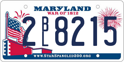 MD license plate 2BL8215