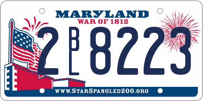 MD license plate 2BL8223