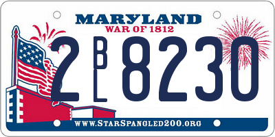 MD license plate 2BL8230