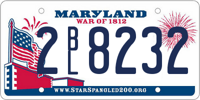 MD license plate 2BL8232