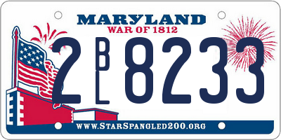 MD license plate 2BL8233