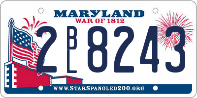 MD license plate 2BL8243