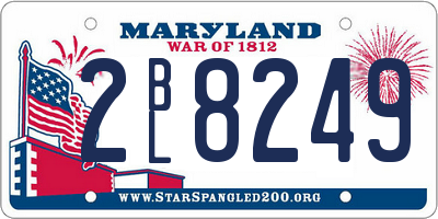 MD license plate 2BL8249