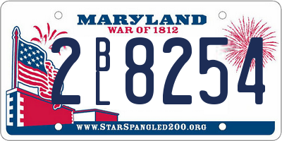 MD license plate 2BL8254