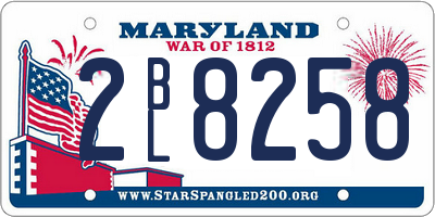 MD license plate 2BL8258