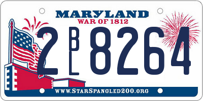 MD license plate 2BL8264