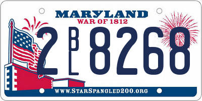 MD license plate 2BL8268