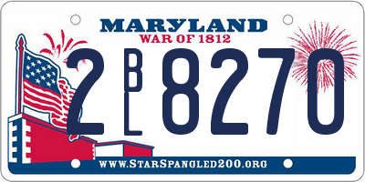 MD license plate 2BL8270