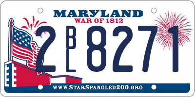 MD license plate 2BL8271