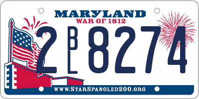 MD license plate 2BL8274