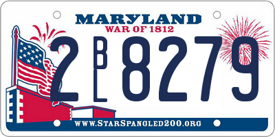 MD license plate 2BL8279